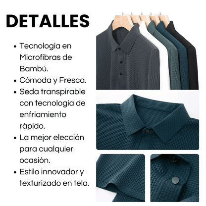 CAMISA POLO SEDA HELADA 35%DESCUENTO + ENVIO GRATIS