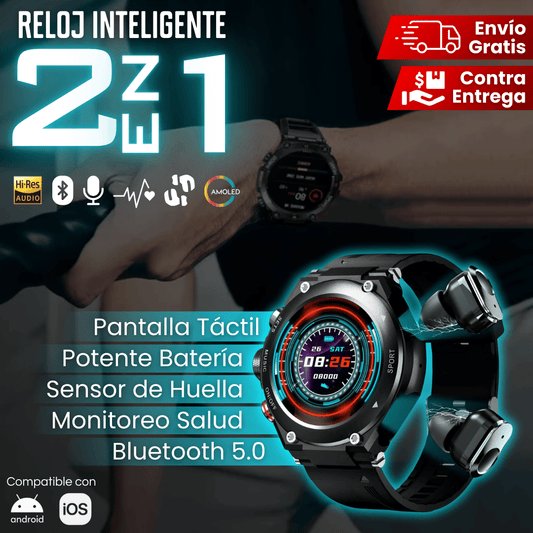 Reloj inteligente 2 en 1