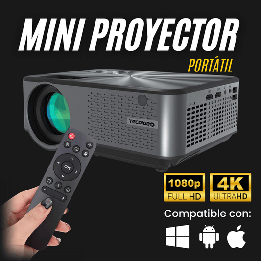 1 PROYECTOR WIFI 12000lm PORTATIL MINI + ESTUCHE GRATIS